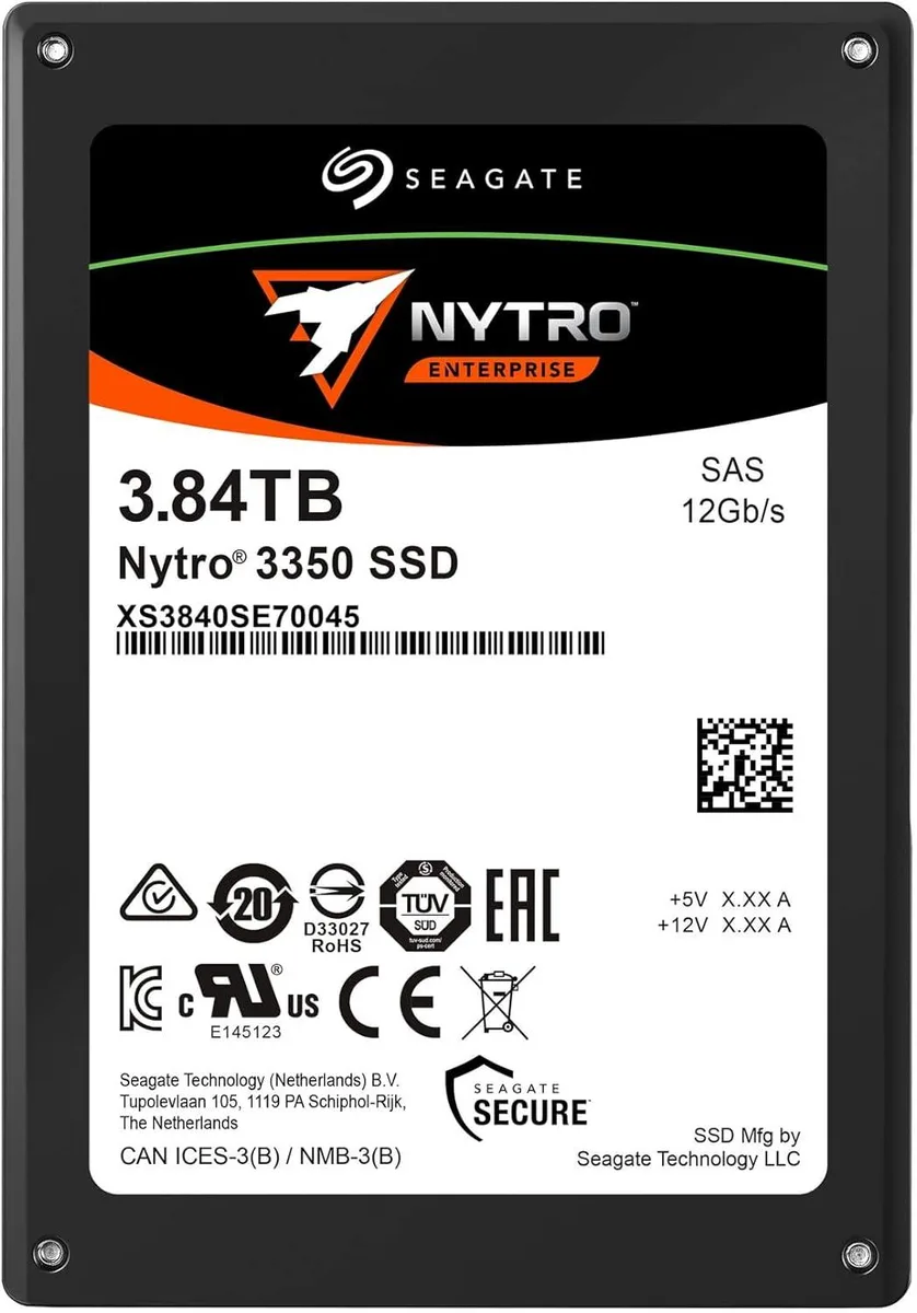 Seagate Seagate XS3840SE70045 3.84TB Nytro 3350 SAS internal SSD — product photo