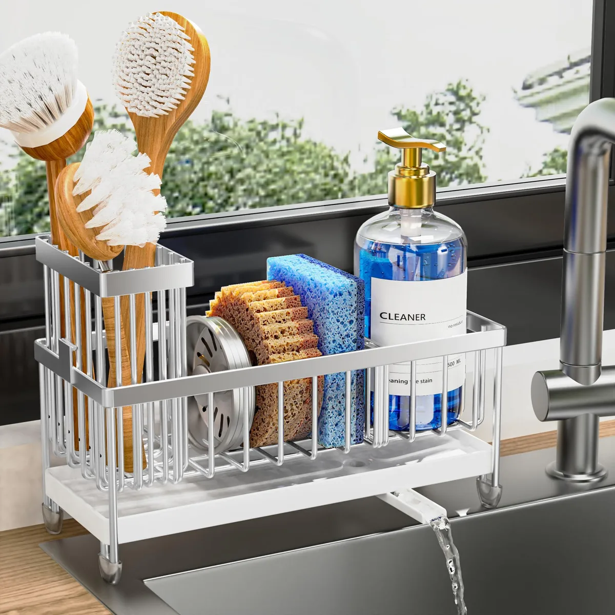  Cisily Sink Caddy 9.25" Stainless Steel Silver — product photo