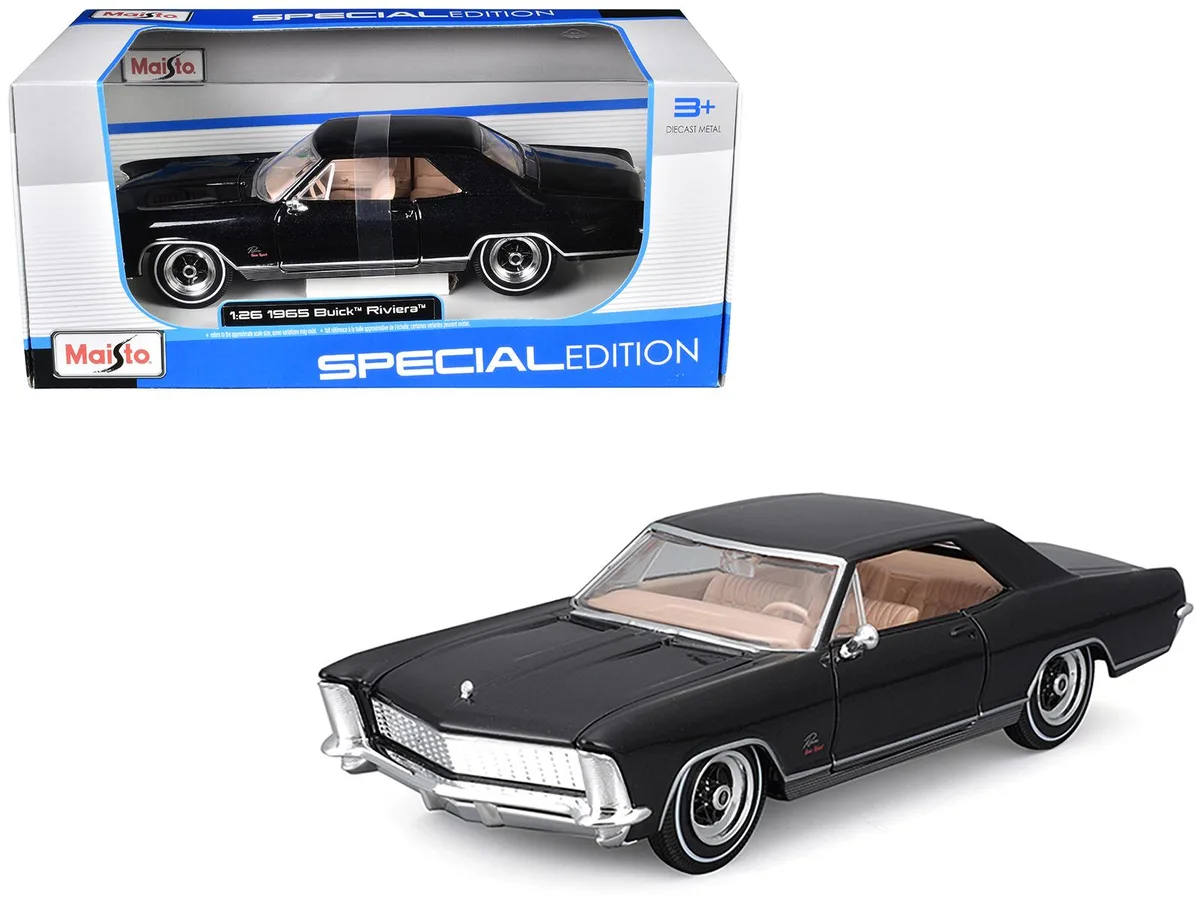Maisto Maisto 1965 Buick Riviera Gran Sport Black Metallic Special Edition 1/26 hobby collectible — product photo