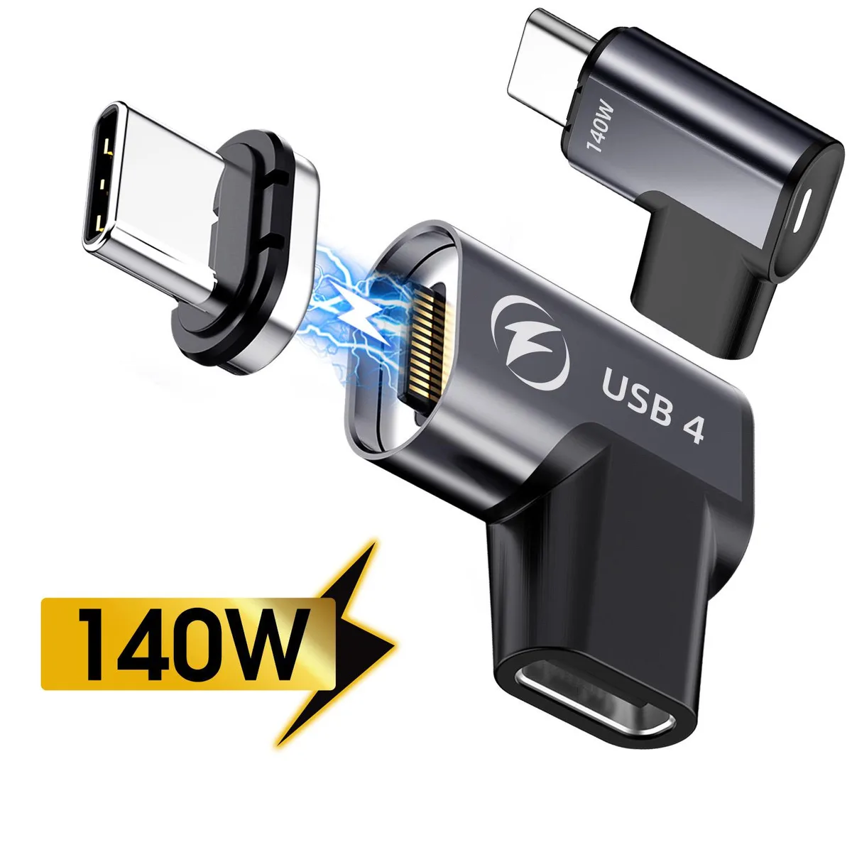 ESTONE ESTONE Magnetic USB-C Adapter Extender 2 Pack 140W 20Gbps 8K 60Hz — product photo