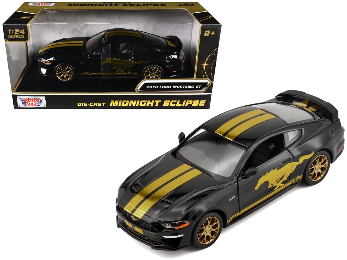 MOTORMAX MOTORMAX 2018 Ford Mustang GT 5.0 "Midnight Eclipse" 1/24 Diecast — product photo