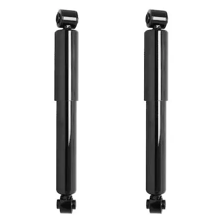 Two silver rear shock absorbers in a kit