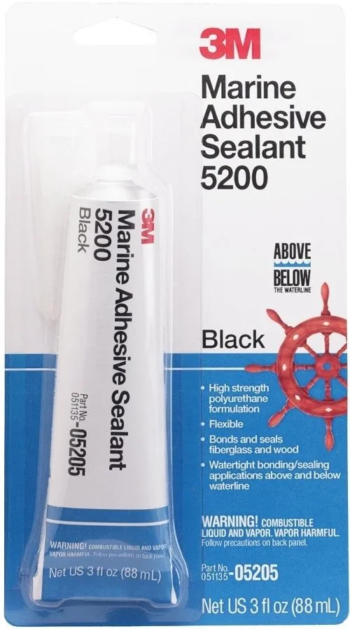 3M Marine 5200 black adhesive sealant tube 3 oz