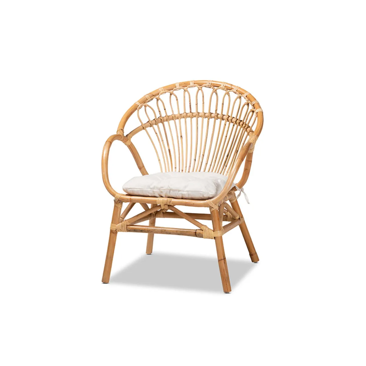 Baxton Studio Baxton Studio Benicia Natural Brown Rattan Decorative Shelving — product photo