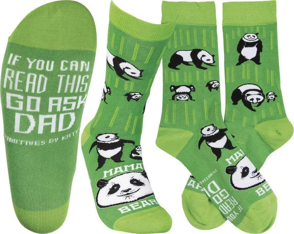 Primitives By Kathy Primitives By Kathy "Mama Bear" Panda Socks — product photo