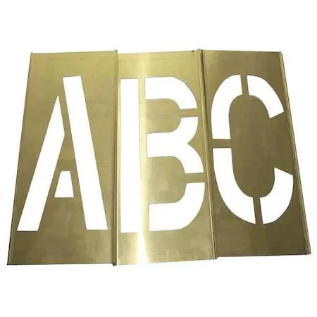 Value Brand Value Brand 20Y507 Stencil Letter Kit 3 in Brass 33PCS — product photo