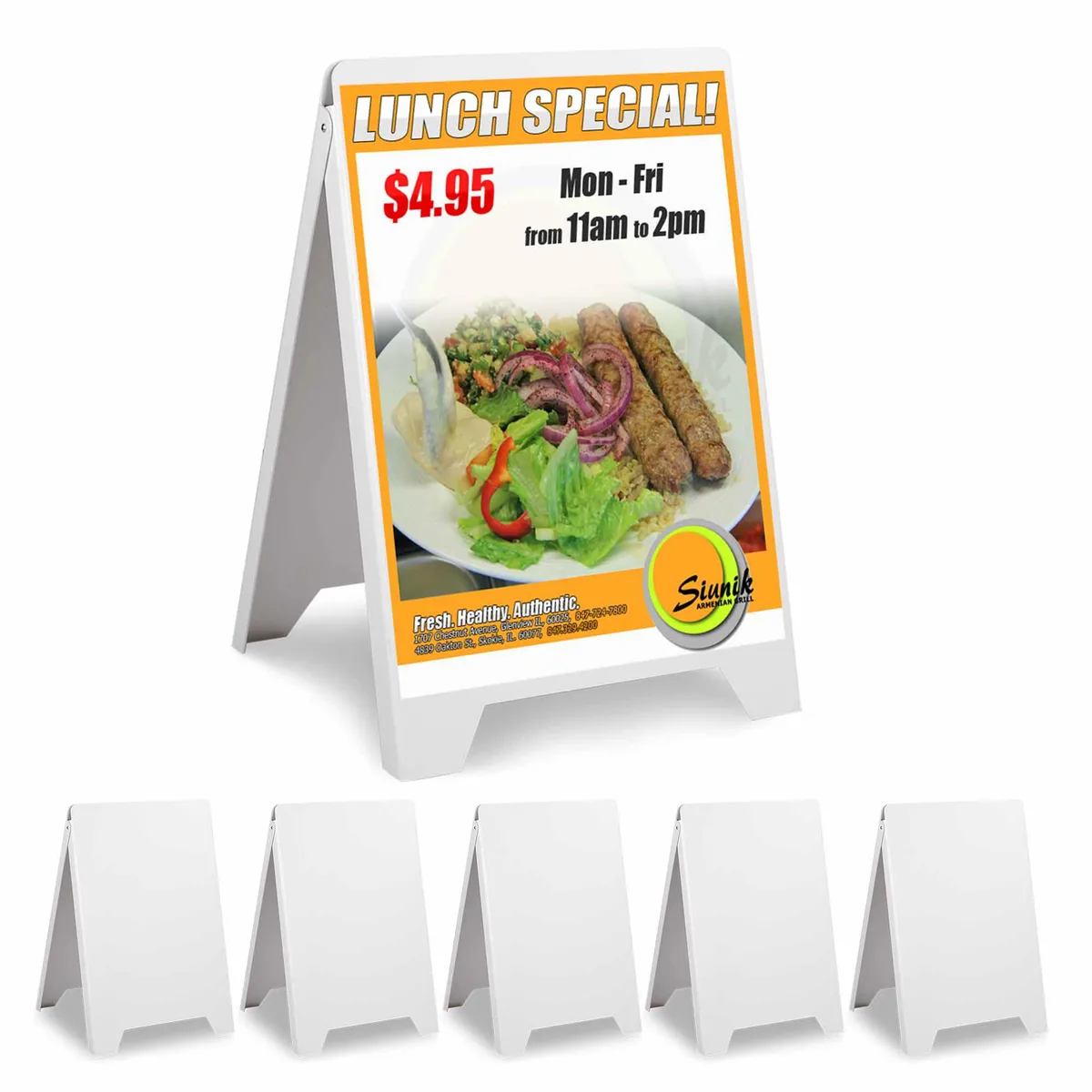 Yescom USA, Inc. Yescom USA, Inc. 35SBD-PVC-07X6 Double-Sided A-Frame Banner 6 Pack 19x32 Poster — product photo