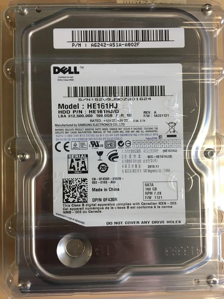 DELL DELL HE161HJ 160GB 7200 RPM 3.5" SATA internal hard drive — product photo