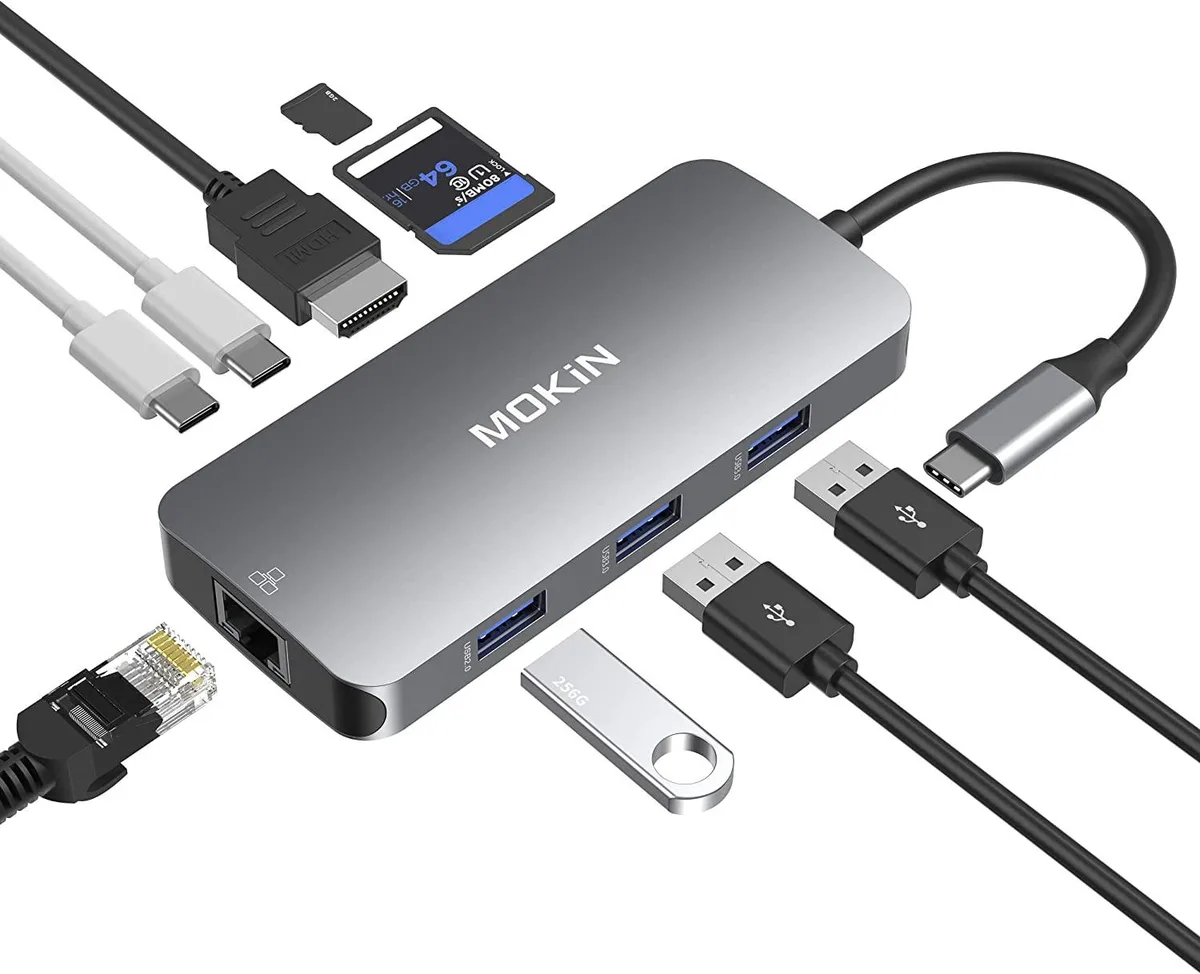 MOKIN MOKIN MOUC0501-US 9-in-1 USB-C Docking Station Gray — product photo