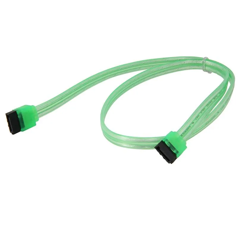 EN-Labs EN-Labs SATA III 24" locking cable UV Green — product photo
