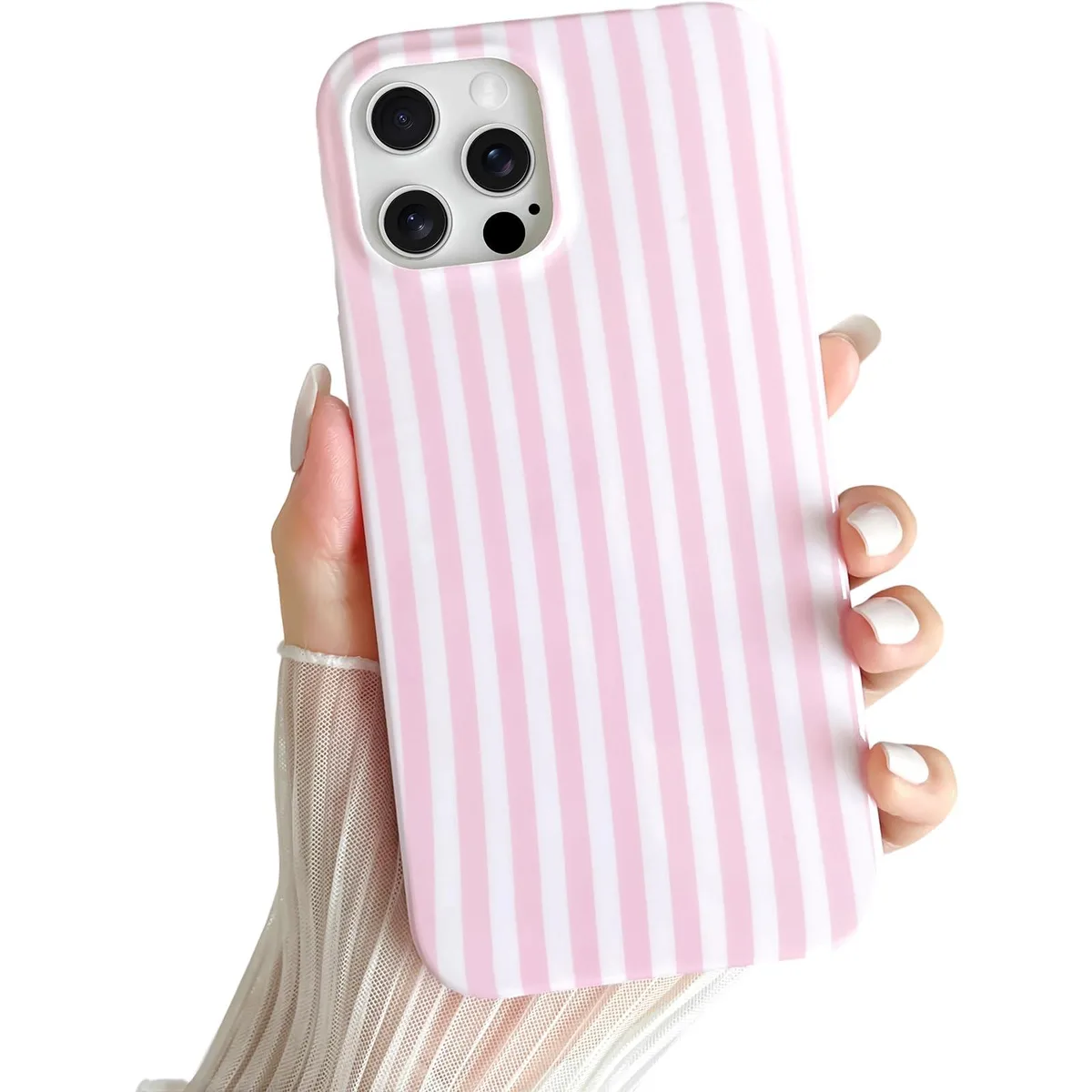 Yeddabox Striped TPU Case for iPhone 11 Pro, Pink — product photo