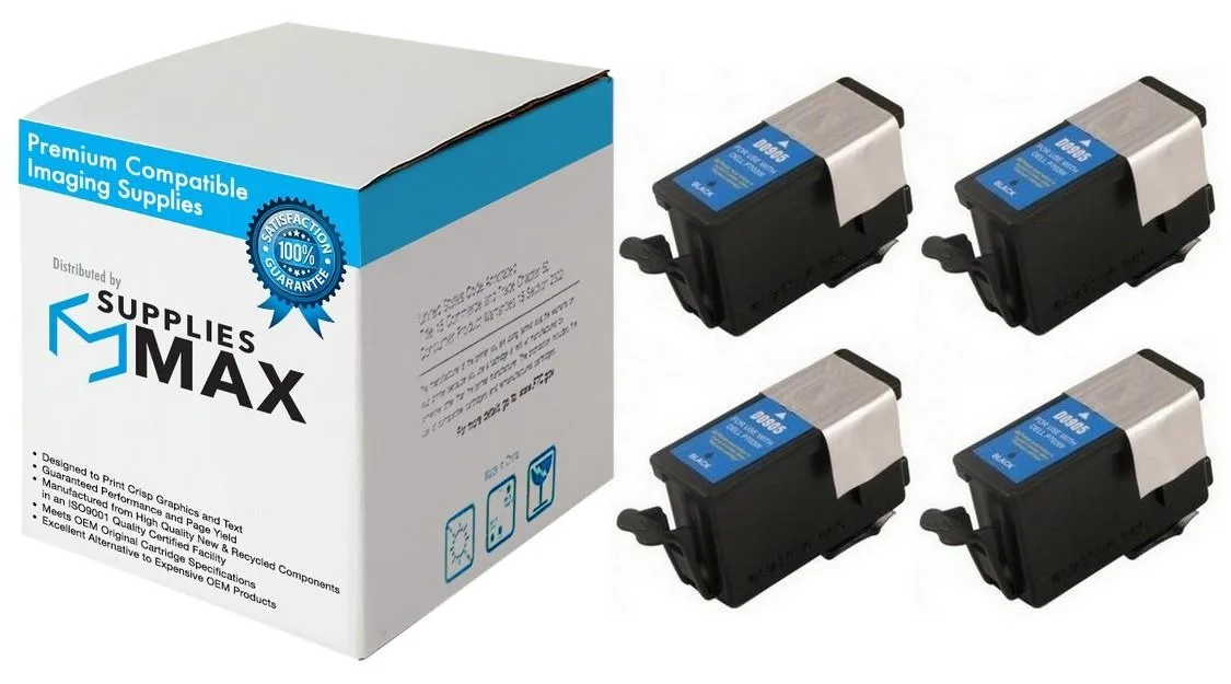 SuppliesMax SuppliesMax Dell 4BLK703 Black Inkjet Cartridge 4 Pack — product photo