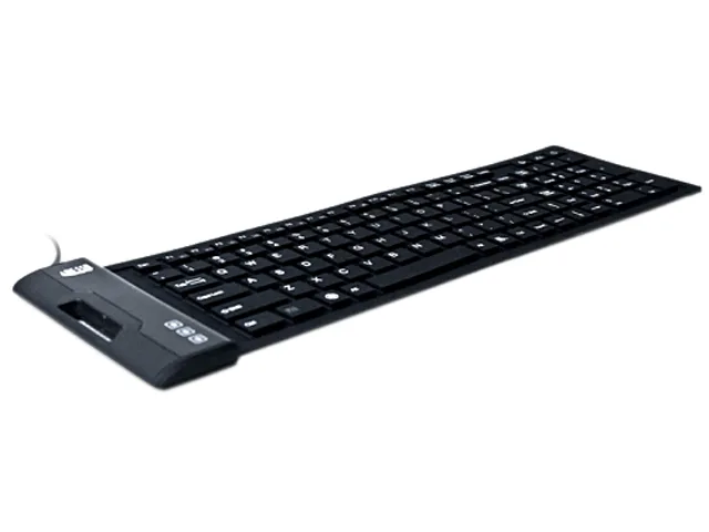 Adesso Adesso AKB-222UB USB antimicrobial waterproof foldable 108-key compact keyboard — product photo
