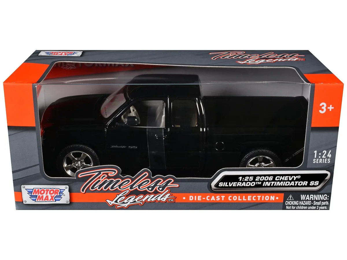 MOTORMAX MOTORMAX 2006 Chevrolet Silverado Intimidator SS 1/25 Diecast Truck Black — product photo