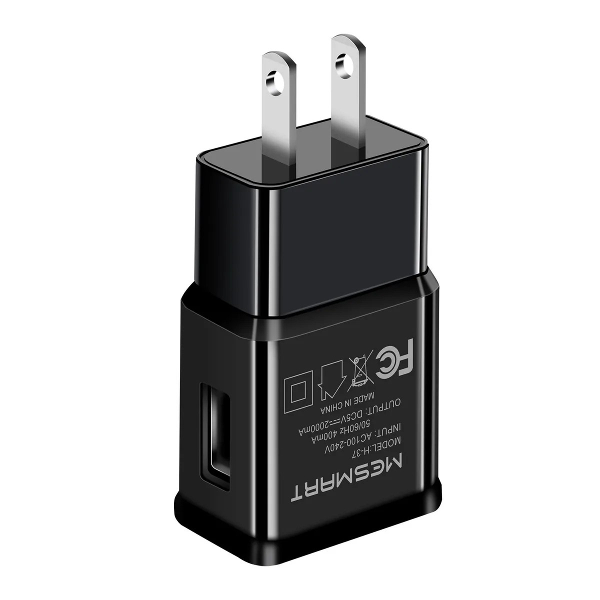 MESMART MESMART USB Charger 5V 2A Foldable US Plug Black — product photo
