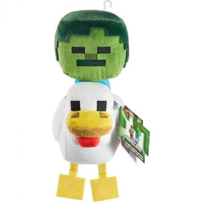 Mattel Mattel JMY77 Minecraft Deluxe 8 Inch Zombie Chicken Jockey Plush Stuffed Toy — product photo