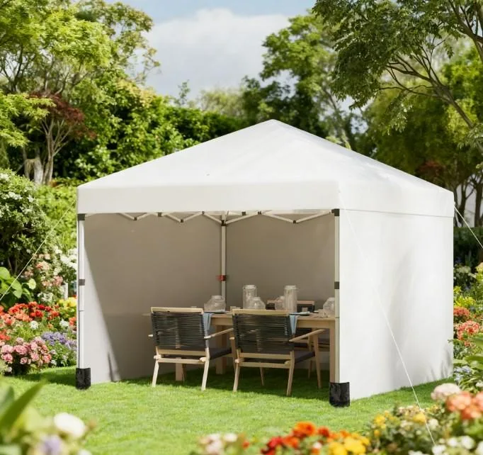 Bullride Bullride Premium Gazebo Cream White 3 Sidewalls 117" L x 117" W — product photo