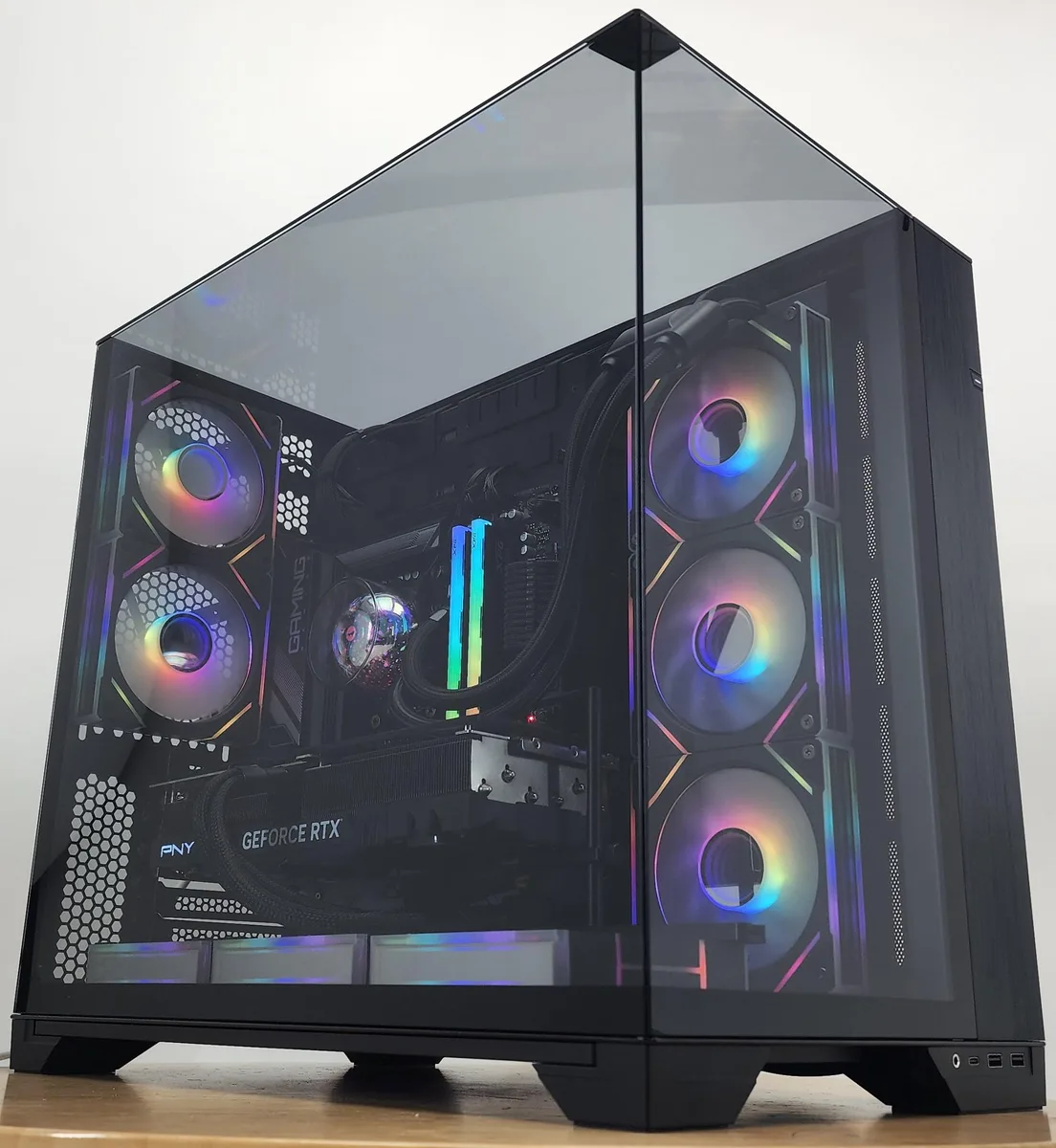 Custom Custom Ryzen 7 9700X 32GB DDR5 1TB NVME RTX 4070 Ti SUPER gaming PC — product photo