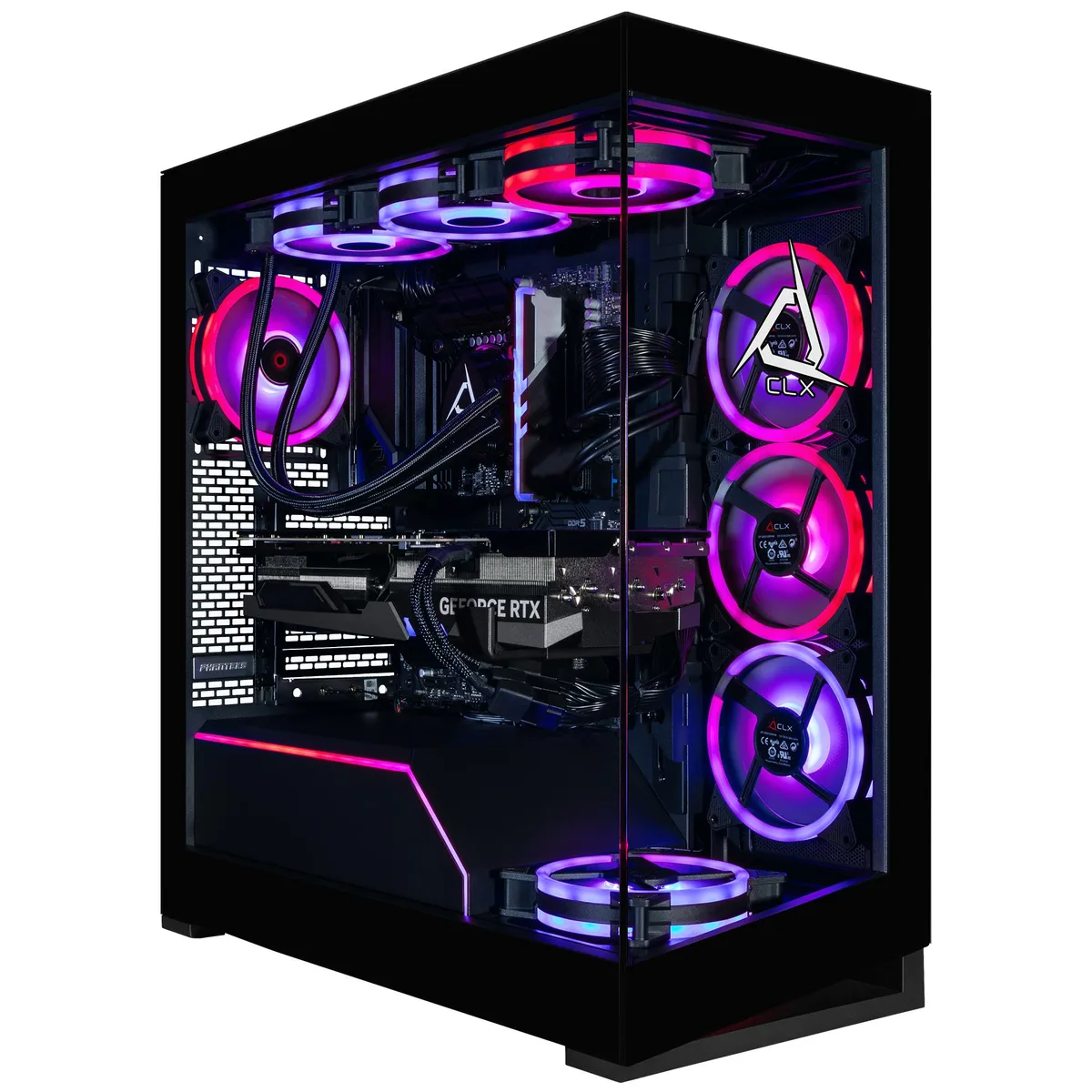 CLX Gaming CLX Gaming TGMHORRTU6200BM gaming PC Intel Core Ultra 9 285K 48GB DDR5 RTX 5080 16GB GDDR7 2TB NVMe — product photo