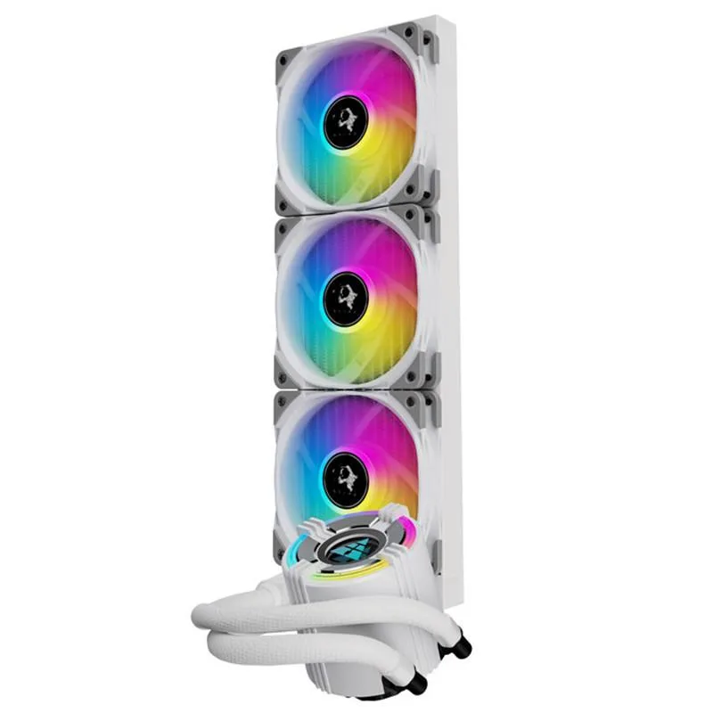 NO. NO. Starry S360 ARGB water-cooled radiator white — product photo