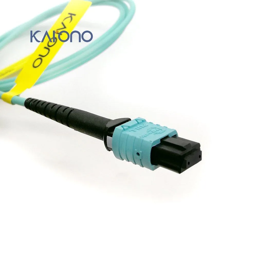 BFKK BFKK MPO-MPO OM3 8-Core Type B 33 ft (10M) Aqua fibre optic cable — product photo