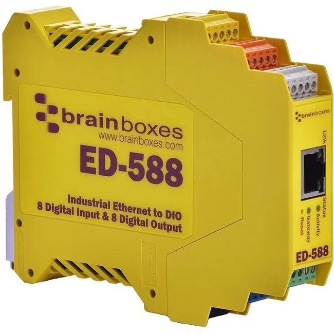 Brainboxes Brainboxes ED-588 Ethernet to 8 Digital Inputs 8 Digital Outputs wireless accessory — product photo