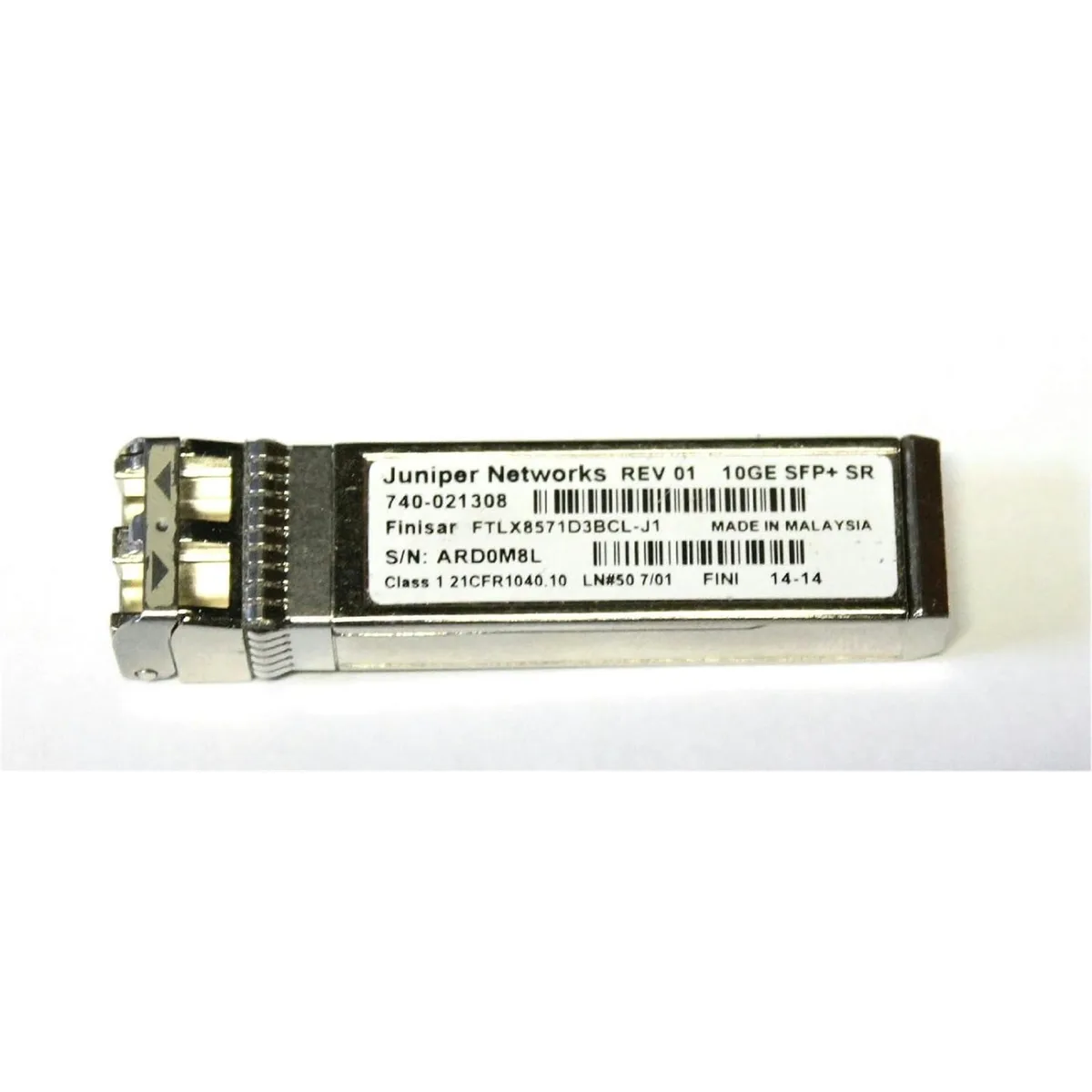 HPE Juniper Networking HPE Juniper Networking SFPP-10GE-SR SFP+ Transceiver Silver — product photo