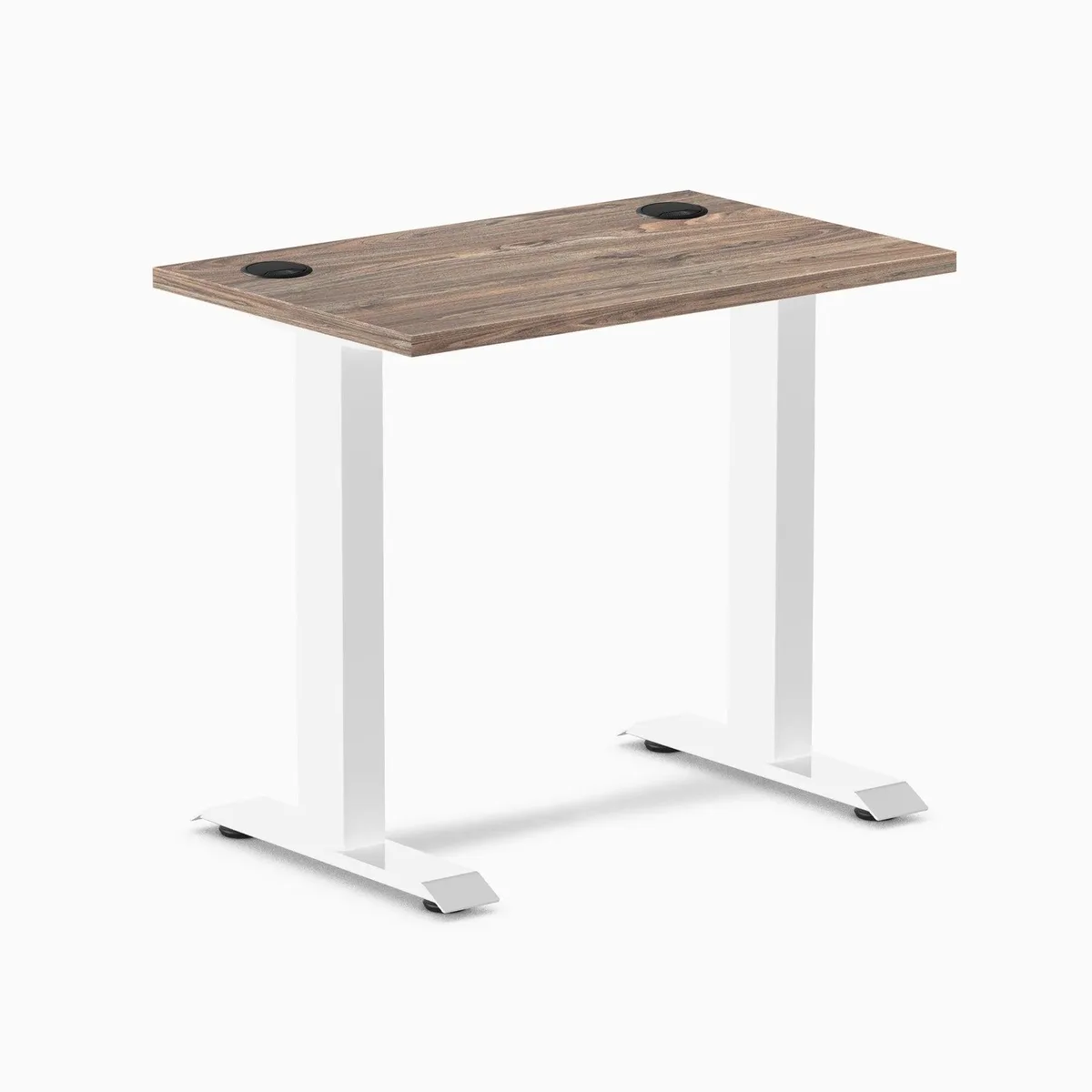 Desky Desky Zero Mini Office Desk Walnut White 32 x 20 in — product photo