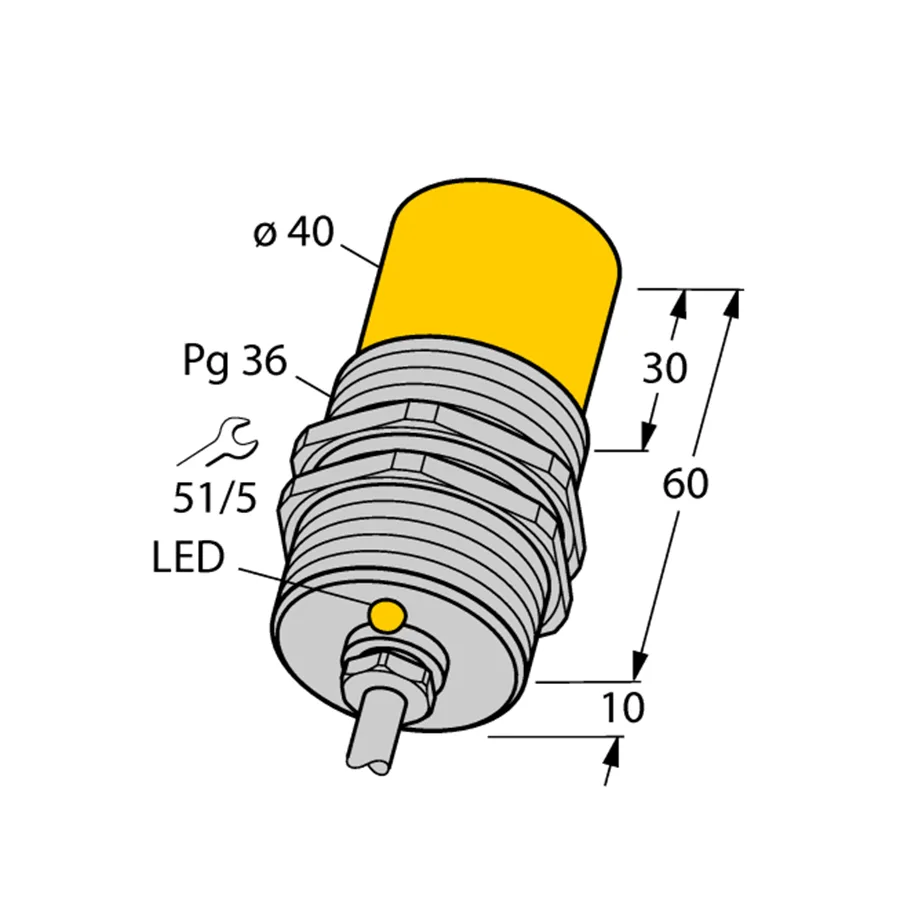 Turck Turck Ni25-G47-AP4X 15646 inductive sensor PNP 10-65 VDC 25mm non-flush — product photo