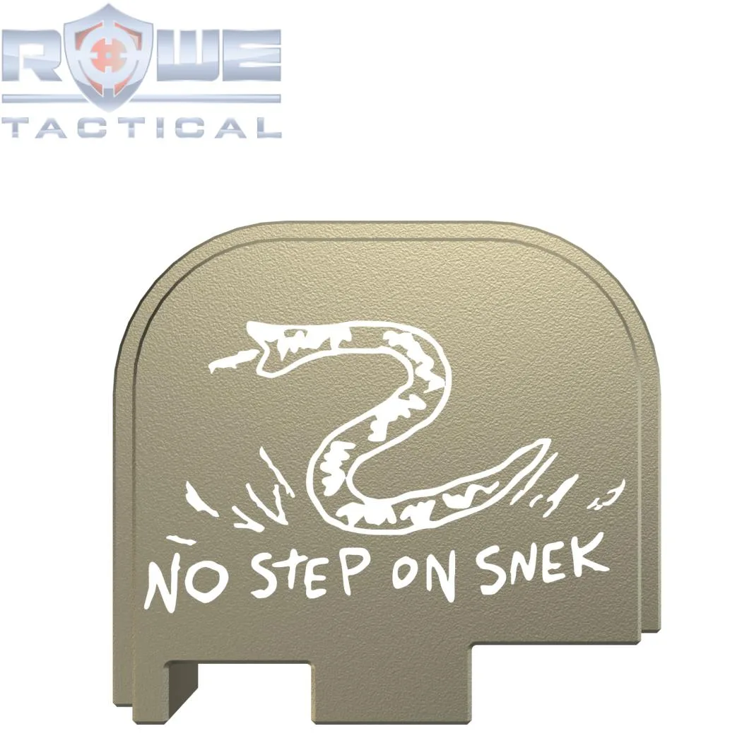 Rowe Tactical Inc. Rowe Tactical Inc. GLK43-SP-FDE-NOSNK-LE rear slide cover plate for Glock 43, 43x, 48 firearm accessory — product photo