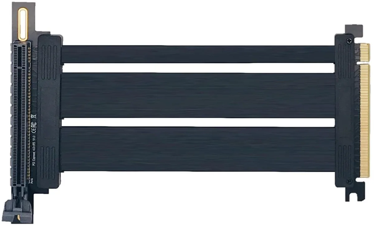 Athena Power Athena Power CABLE-PCIE16X40-L60 600mm PCI-E 4.0 90° left-angle extender riser cable — product photo