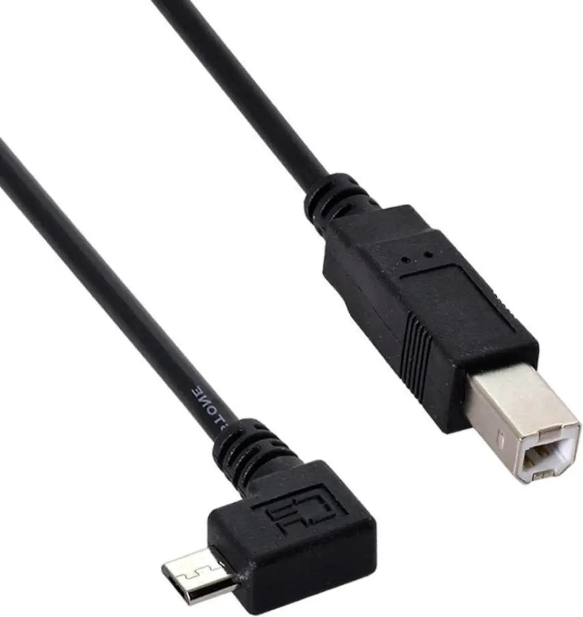 60cm left-angled 90° Micro USB male to USB-B OTG cable