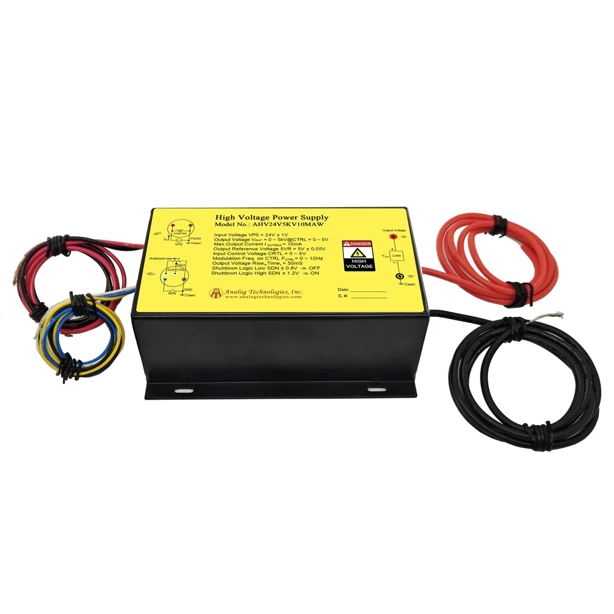 Analog Technologies Analog Technologies High Voltage Power Supply 24V 5KV 10mA — product photo