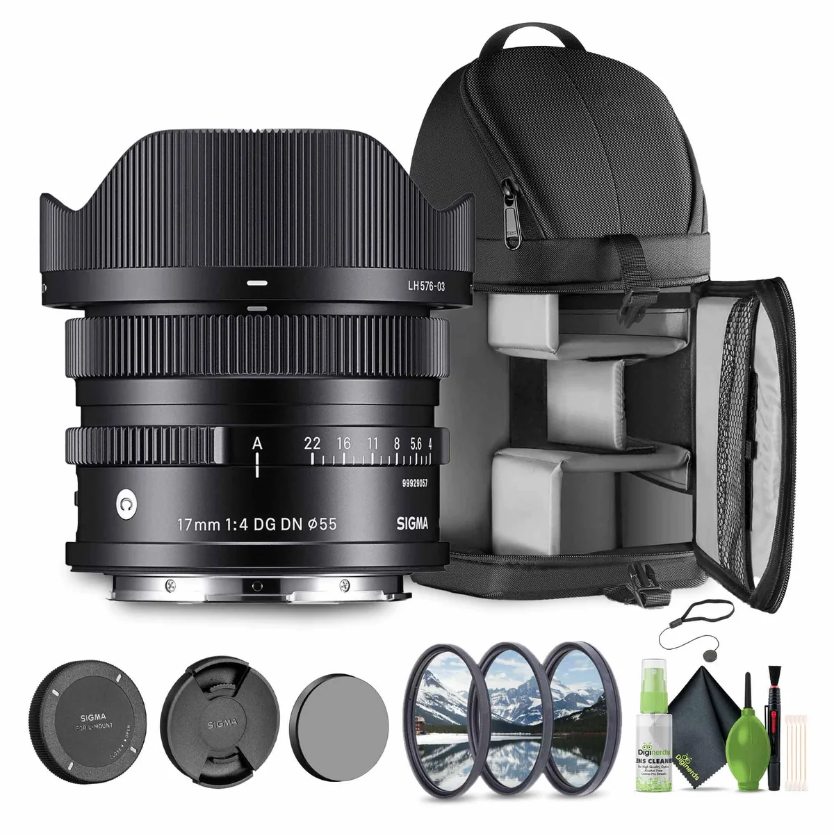 SIGMA SIGMA 17mm f/4 DG DN Contemporary L-Mount Bundle — product photo
