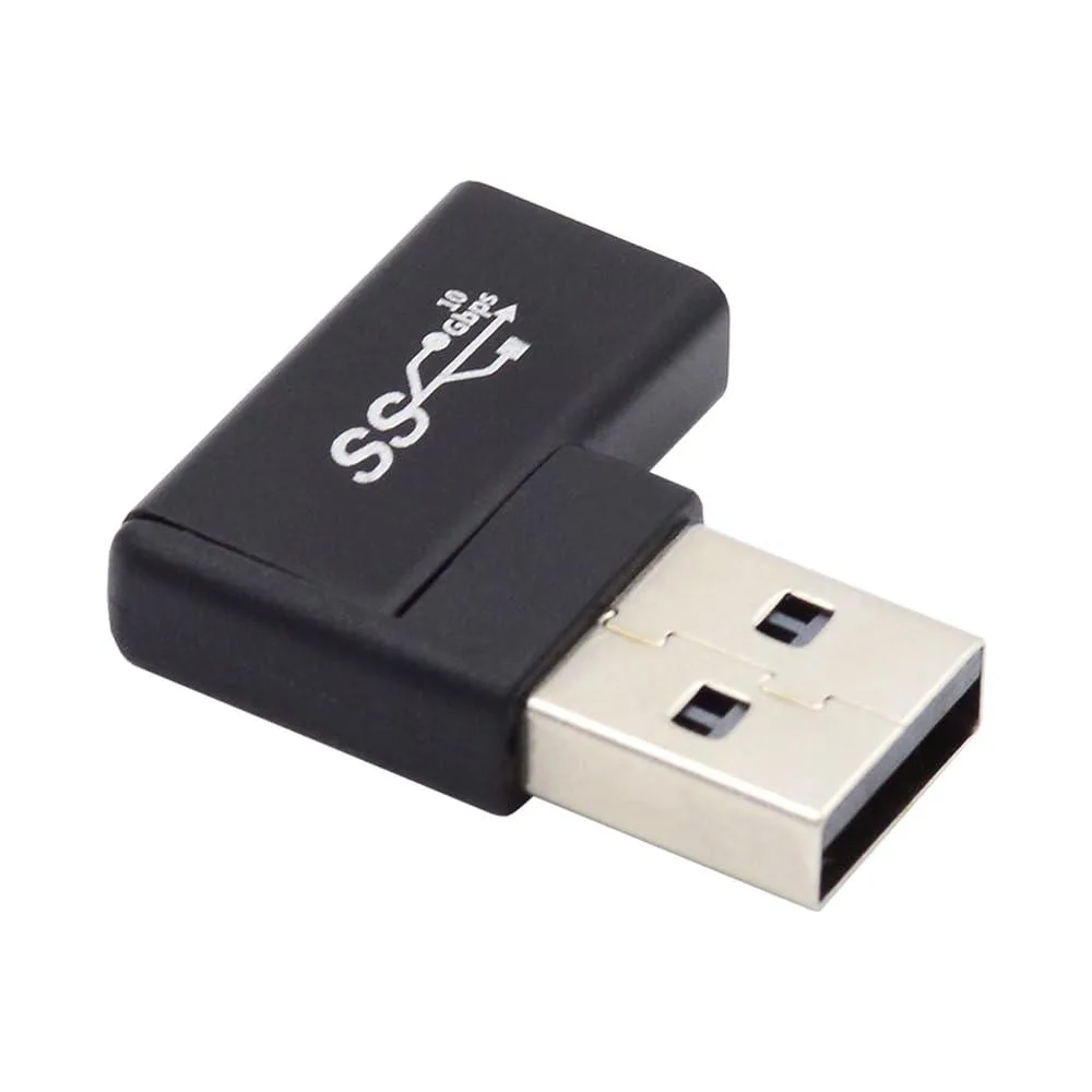 Fervit Fervit USB-C Female to USB 3.0 A Male 90 Degree Right Angled Adapter 10Gbps — product photo