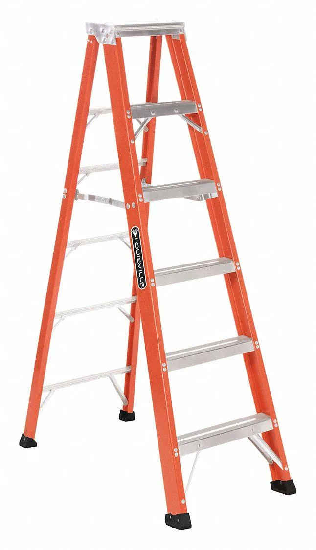 Louisville Louisville FS1306HD 6 ft Fiberglass Stepladder 375 lb — product photo