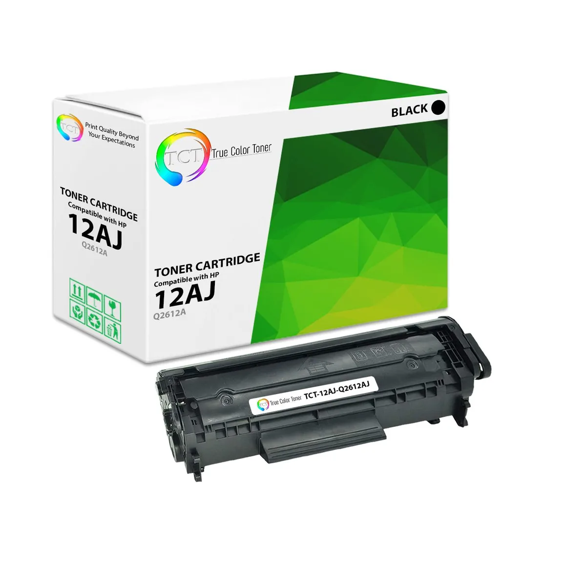 True Color Toner True Color Toner 12AJ Q2612A Black Jumbo Toner Cartridge 4000 Pages — product photo