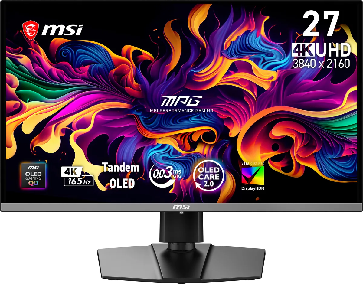 MSI MSI MAG 272UP QD-OLED E16 26.5" 4K 165Hz gaming monitor — fotografie produktu
