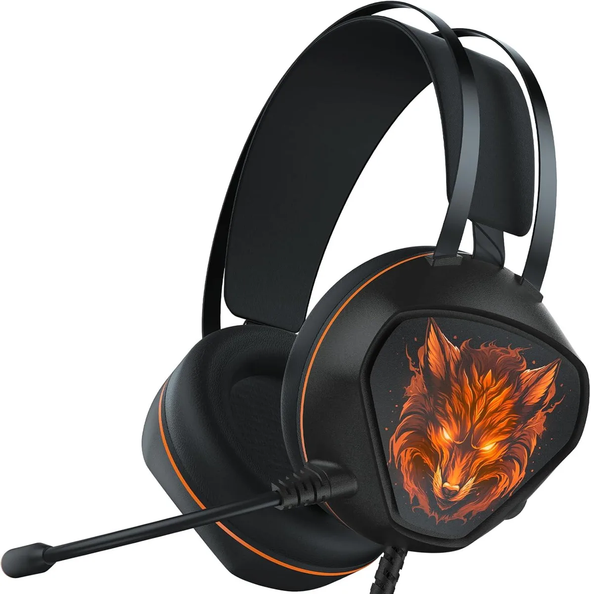 BFKK BFKK CM7000 gaming headset 7.1 surround Black Orange — product photo