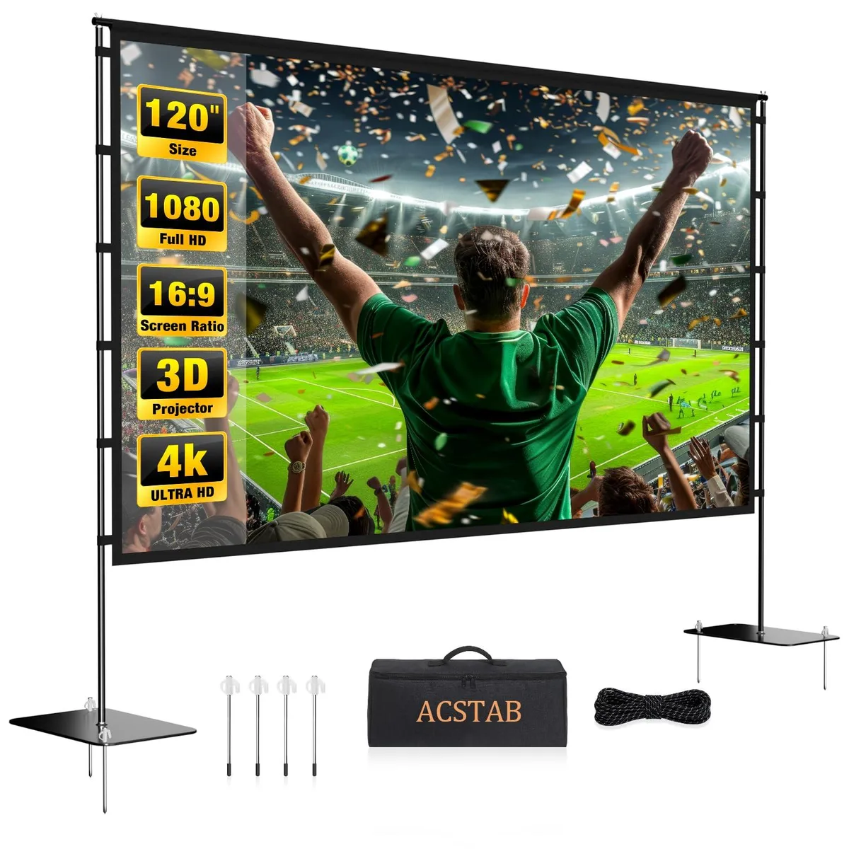 ACSTAB PS120 120 Inch Projector Screen with Stand — product photo