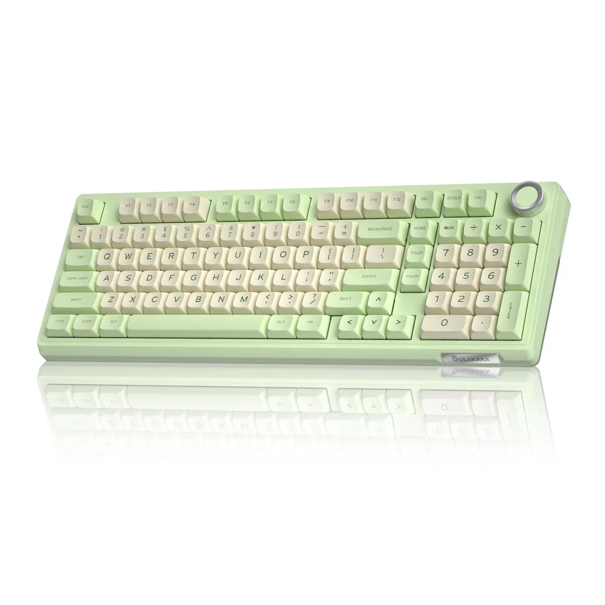  SOLAKAKA KI99 Pro Gaming Keyboard GreenWhite Silent Switch — product photo
