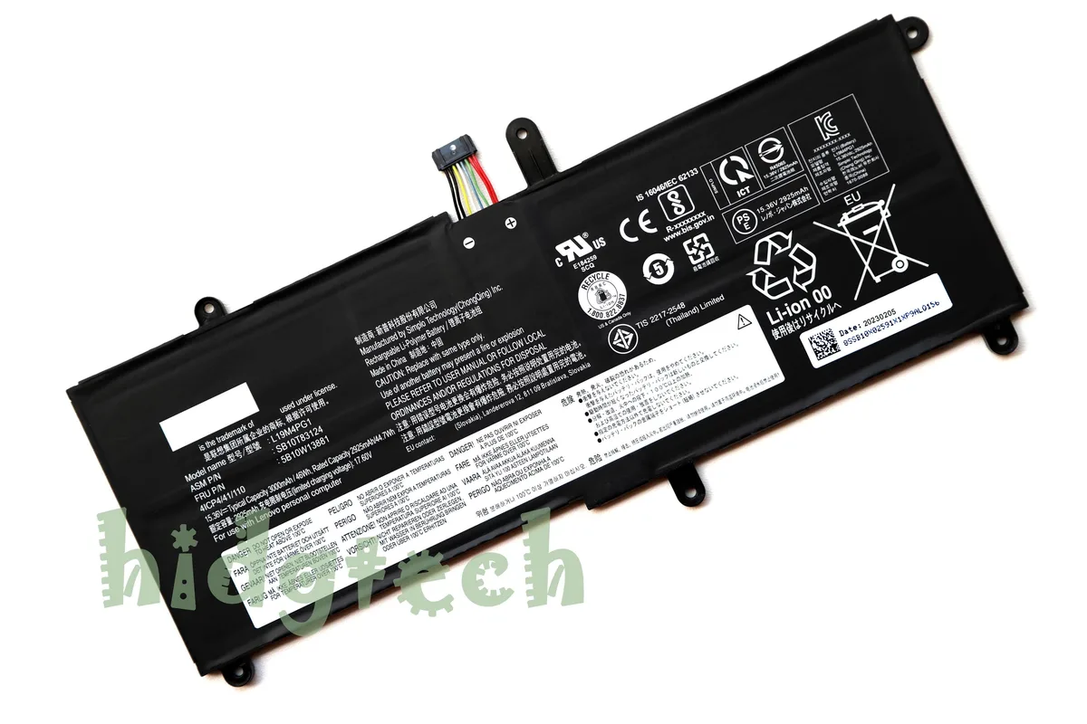 Beisite Beisite L19C4PG1 L19M4PG1 46Wh 15.36V laptop battery for ThinkPad 11e Yoga 6th Gen — product photo
