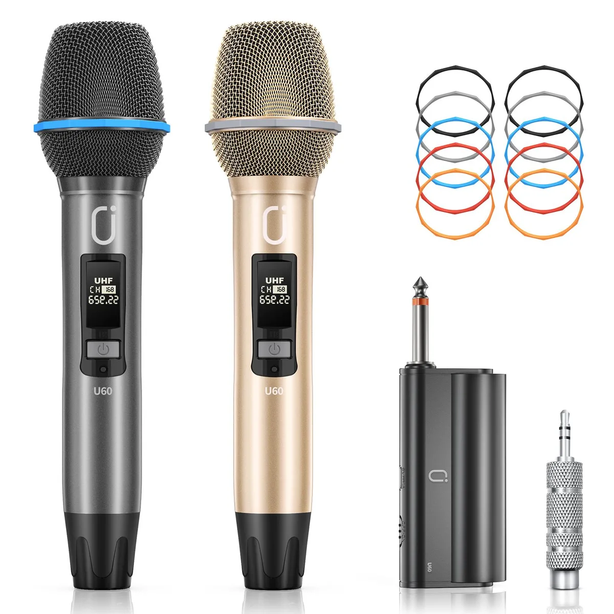 JYX JYX U60 Karaoke System Dual Wireless Microphones 200ft 659.72 661.72 MHz — product photo