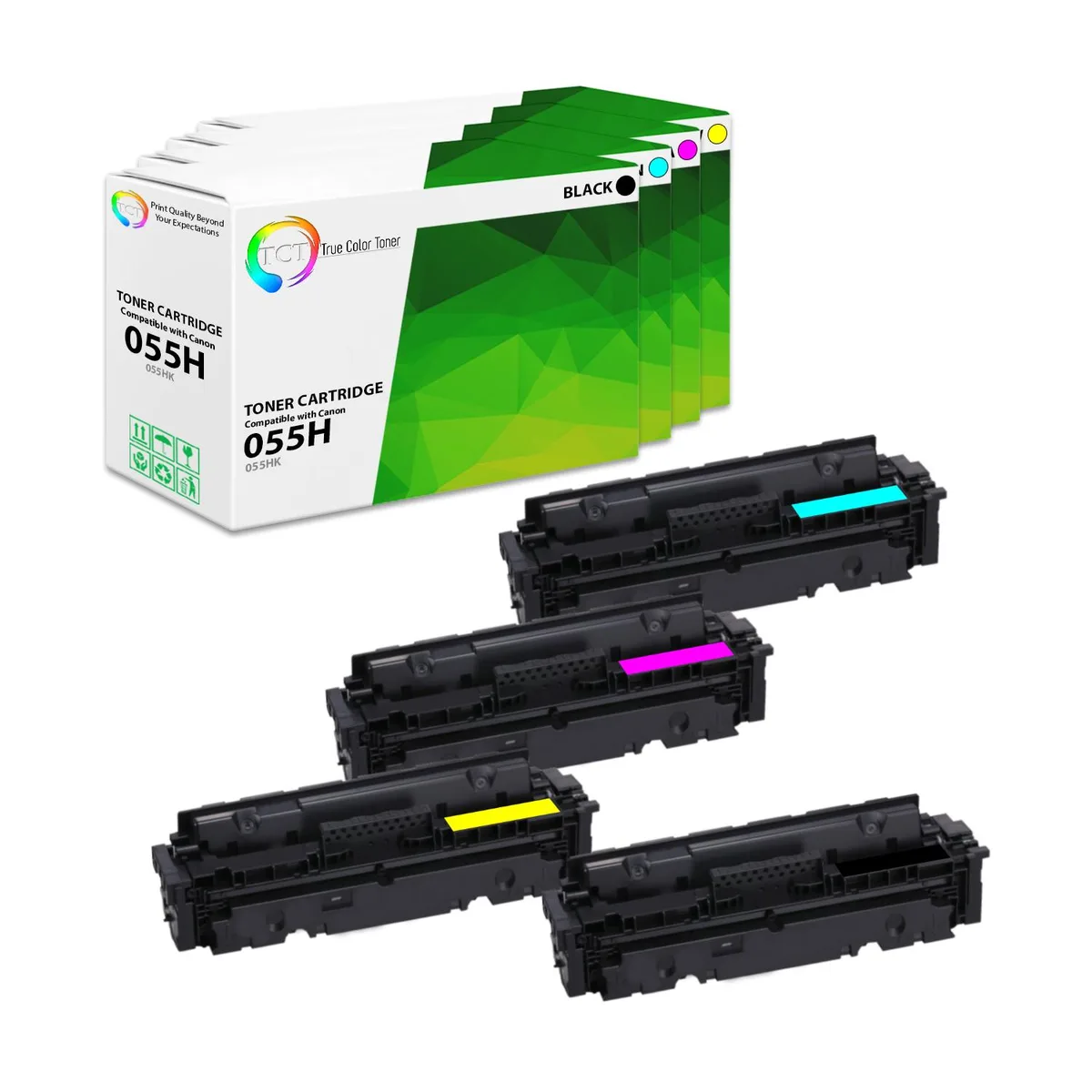 True Color Toner True Color Toner 055H toner cartridge 4 pack — product photo