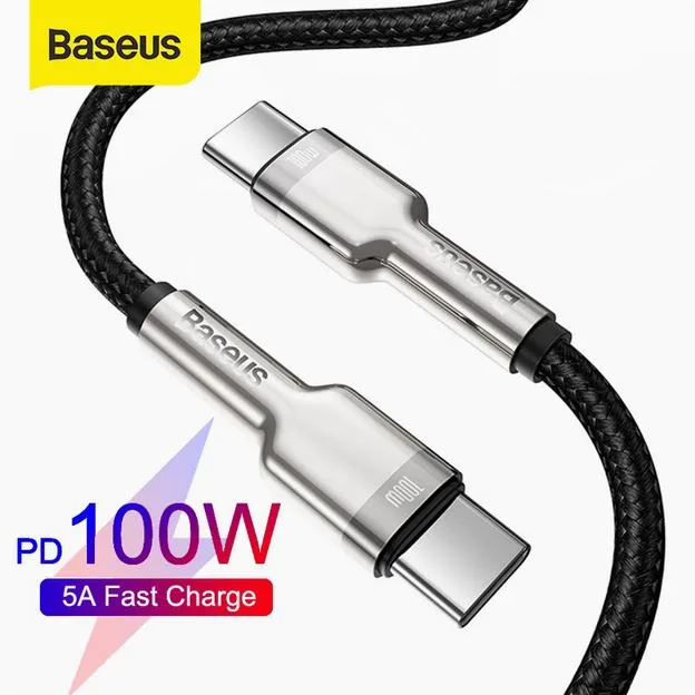 BASEUS Baseus Cafule 100W USB-C to USB-C cable Black 2m — product photo