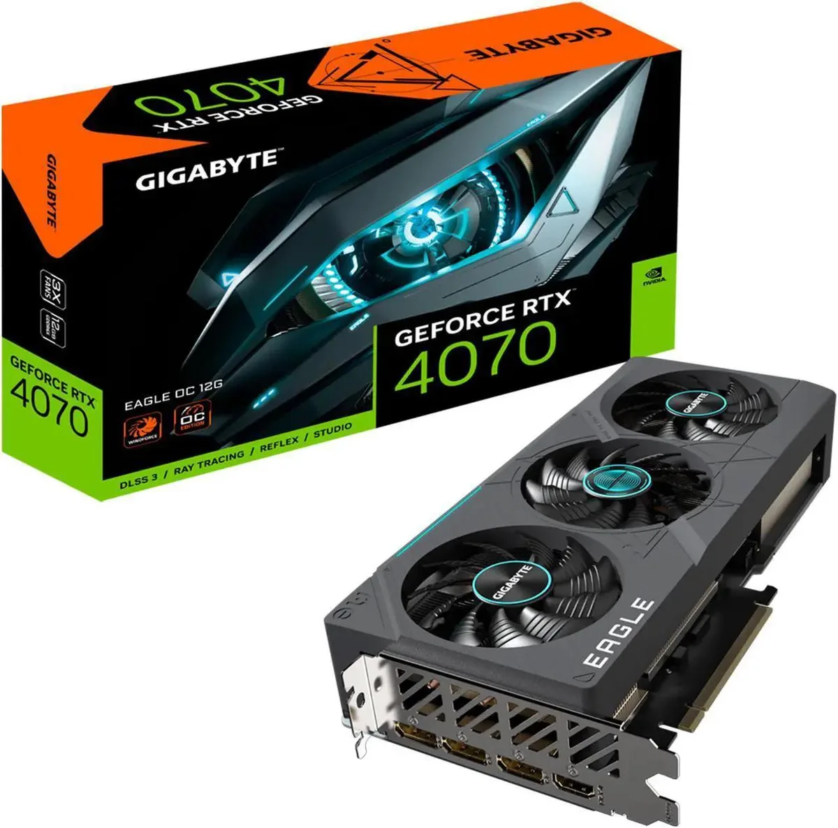GIGABYTE GIGABYTE Eagle GeForce RTX 4070 12GB GDDR6X graphics card — product photo