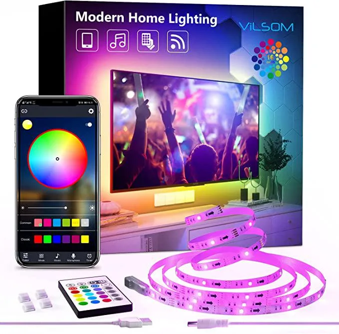 ViLSOM ViLSOM 8.2ft TV LED Backlight 32-60in Bluetooth App Remote Music Sync — product photo