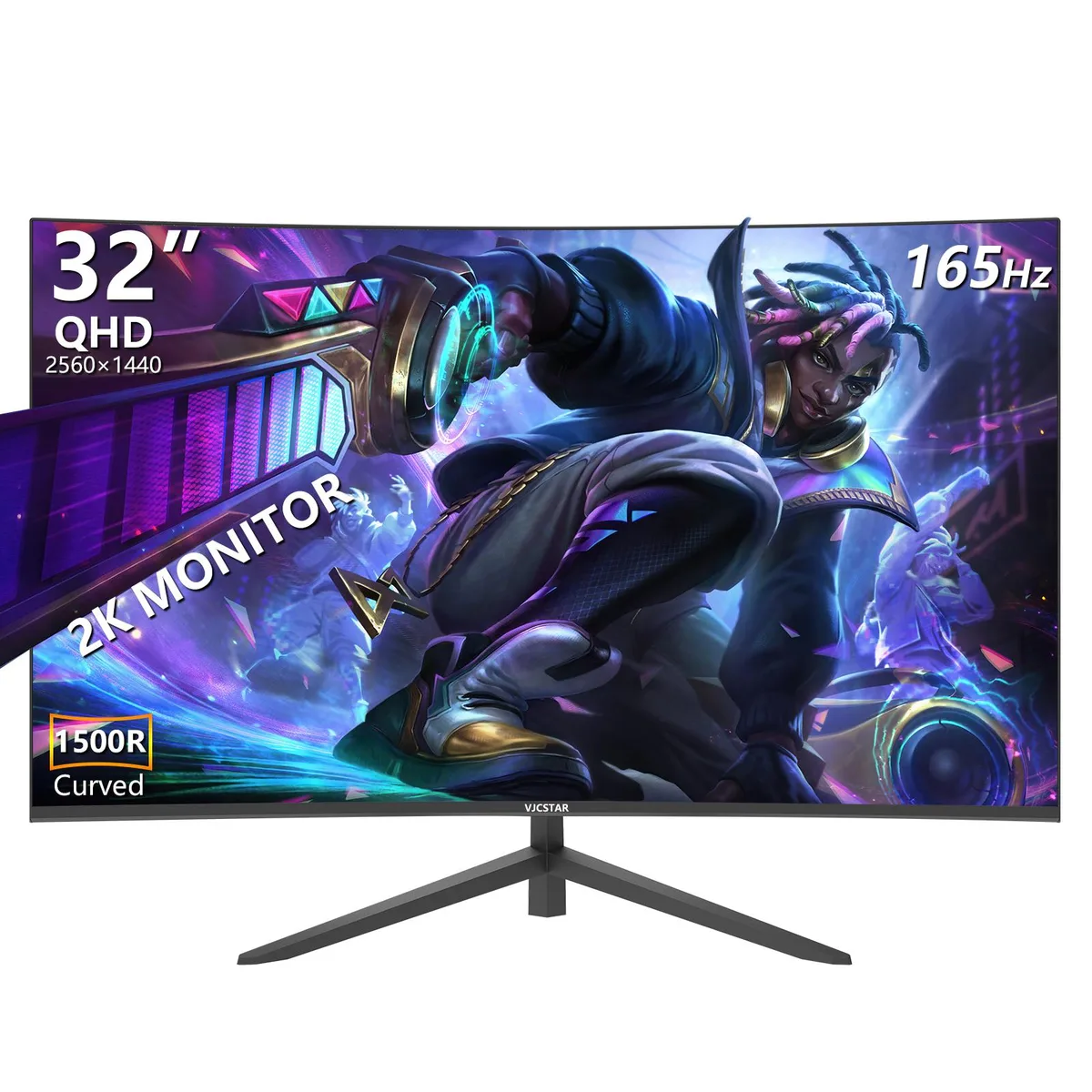 VJCSTAR VJCSTAR 32" 2560x1440 165Hz 1500R Curved Gaming Monitor — product photo