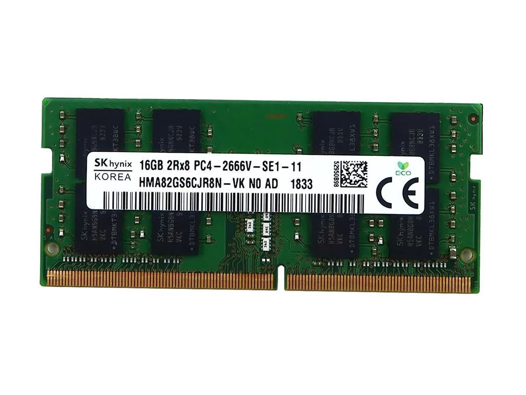 SK hynix SK hynix HMA82GS6CJR8N 16GB DDR4 260-Pin SO-DIMM 2666MHz laptop RAM — product photo