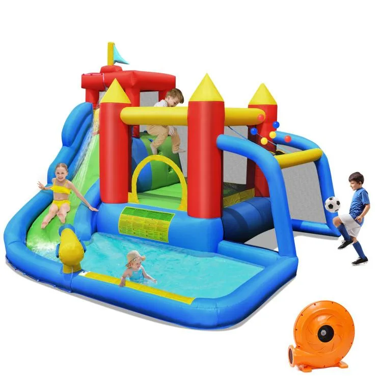 SlickBlue SlickBlue Inflatable Bounce House Splash Pool 11.4 ft x 10.3 ft 8 ft 44 lbs 300 lbs 740W Blower — product photo